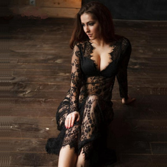 Long Lace Gown
