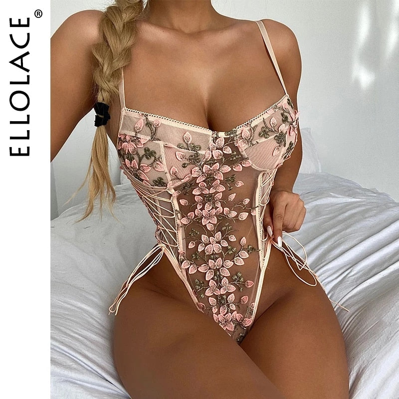 Bodysuit Women Lace Up Bandage